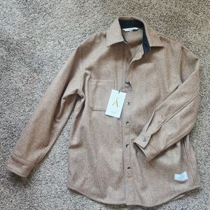 Women's Tan Shirt Jacket